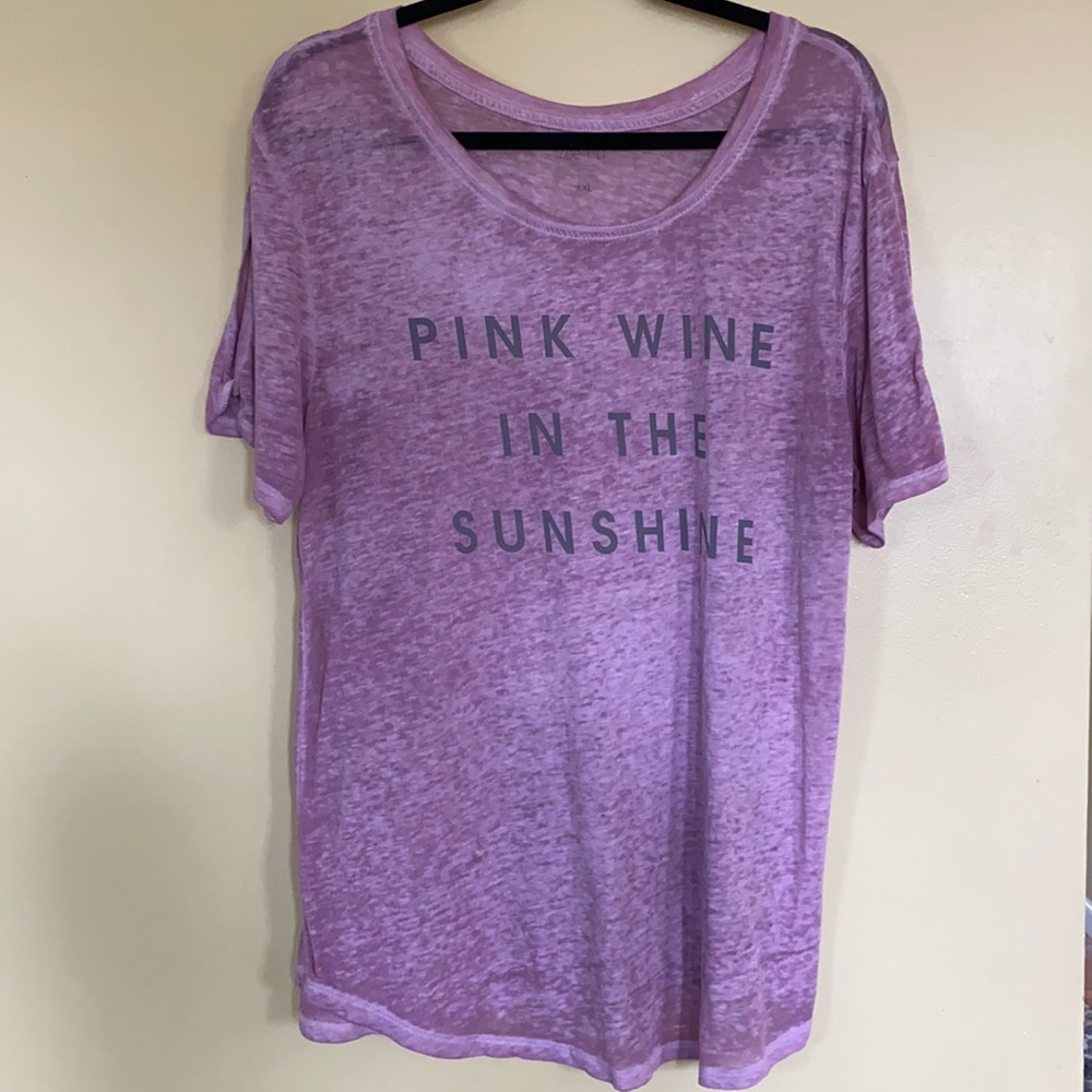 Zoe + Li Pink Cold Shoulder Twist T-Shirt